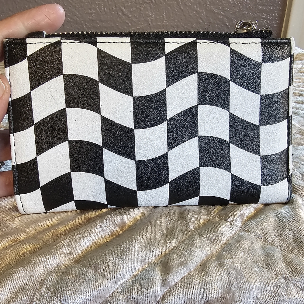 Black and White Checkered Wallet NWOT